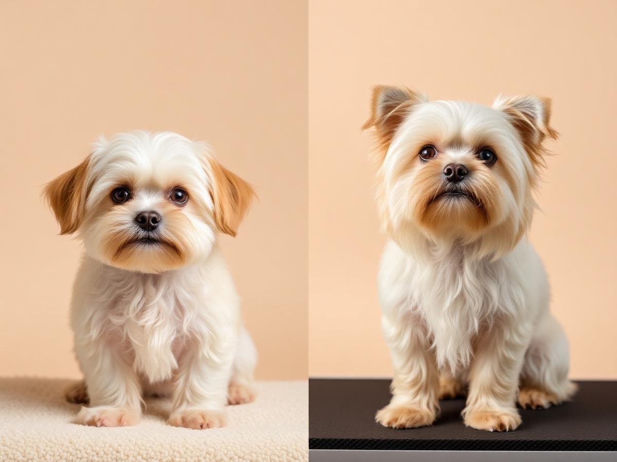 Antes e depois da tosa